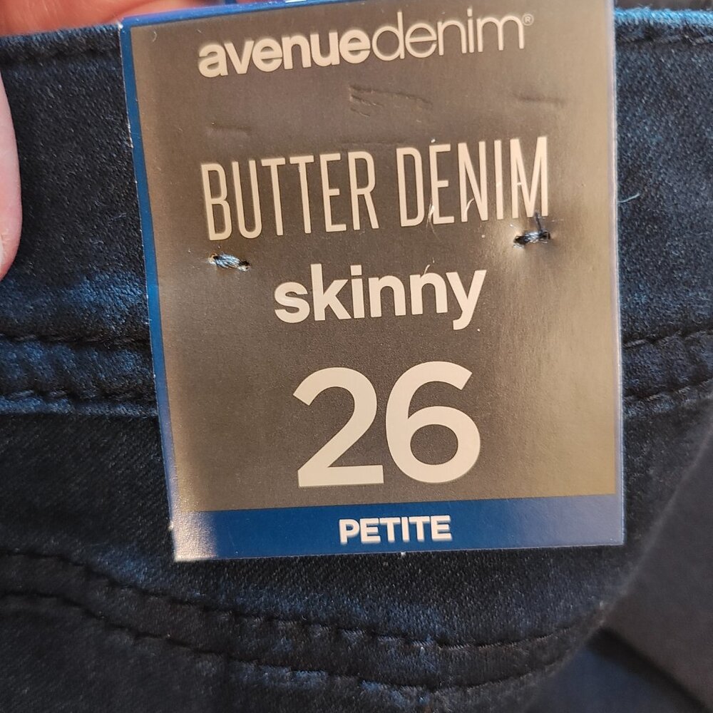 Avenue Denim Butter Denim Skinny Leg Jeans, Size 26 Petite, New With Tags! - Picture 4 of 9